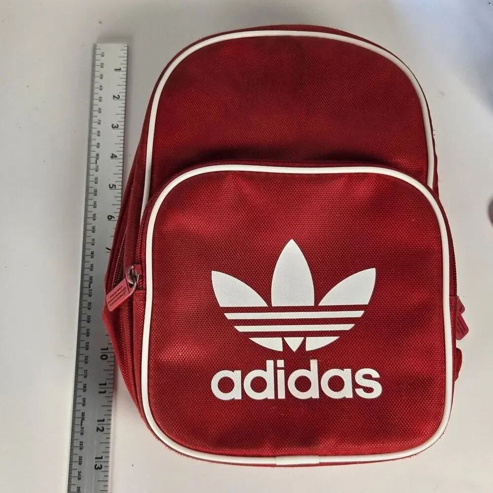 Adidas Santiago Lunch Bag Scarlet Red Insulated Retro Zip Cooler Lunch Tote/Bag